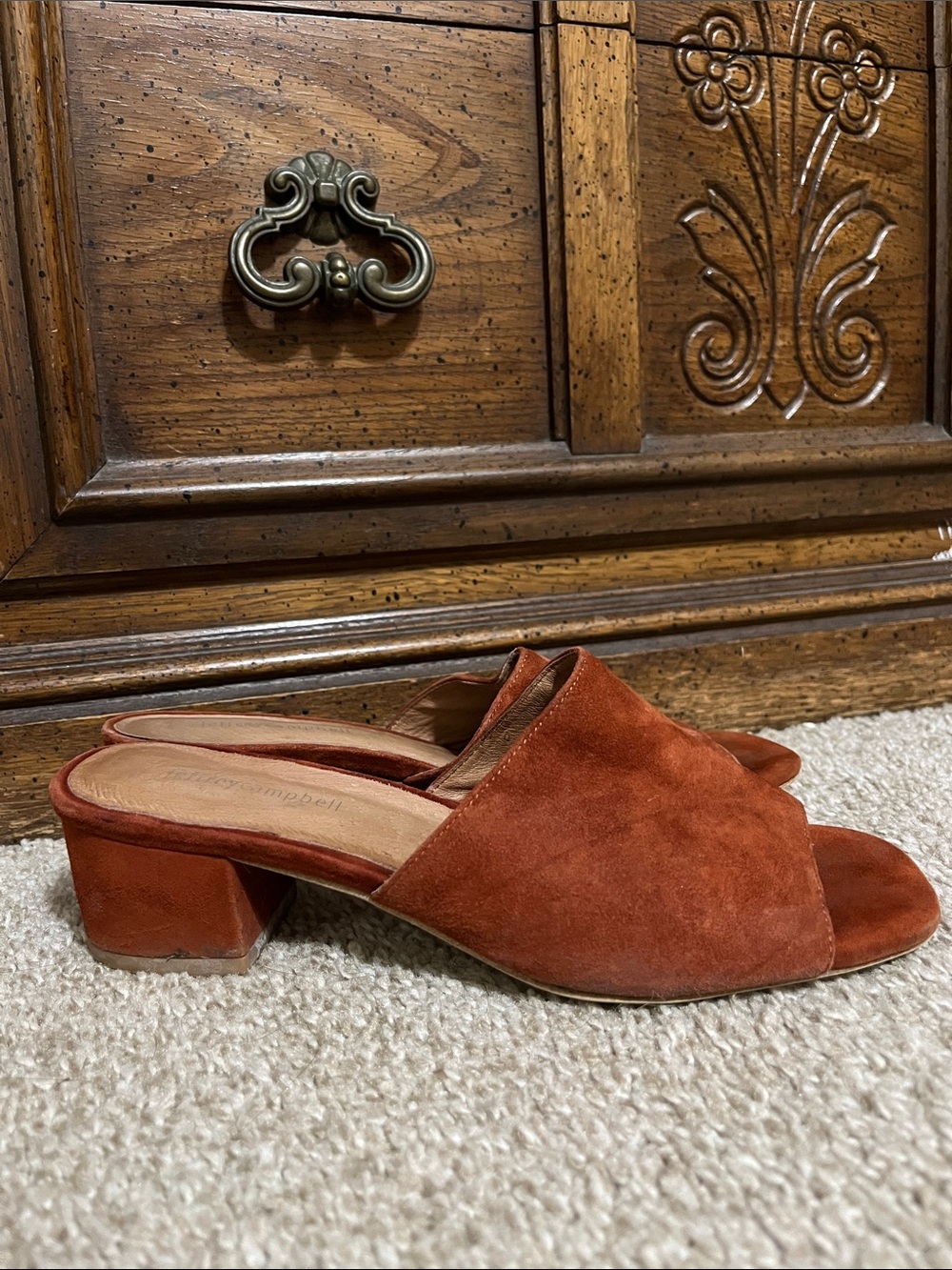 Jeffrey Campbell open toe mules